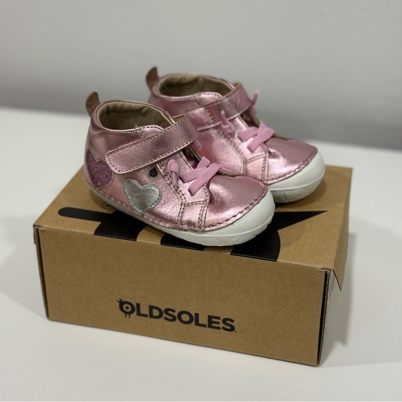 OLD SOLES GIRL'S 4097 HARPER PAVE SHOES - FUCHSIA FOIL / SILVER / GLAM ARGENT - Picture 2 of 7